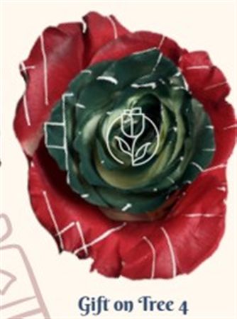 Rosa Gr Ec Tinted Gift On Tree 4 50 cm